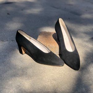 Silvia Fiorentina black leather low heels